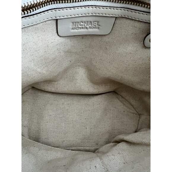 Michael Kors Straw And Ivory Leather Handbag EUC - Picture 9 of 11